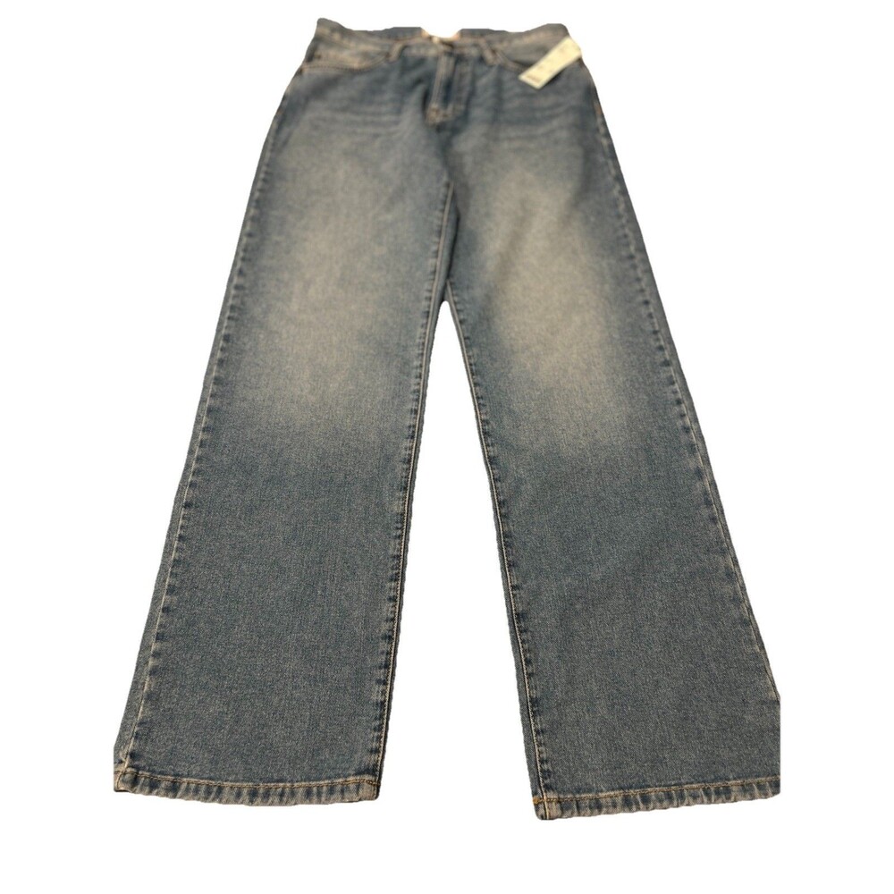 BDG Olive Stovepipe Straight jeans 28 Mid Rise Urban Outfitters Light Denim Blue